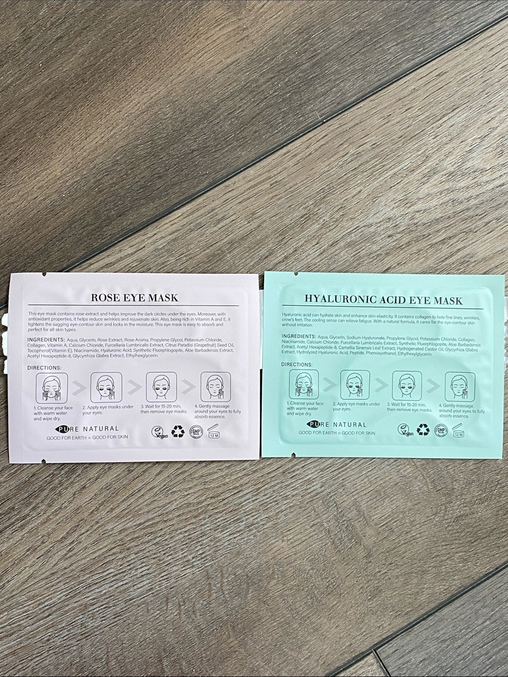 Rose & Hyaluronic Eye Mask Duo